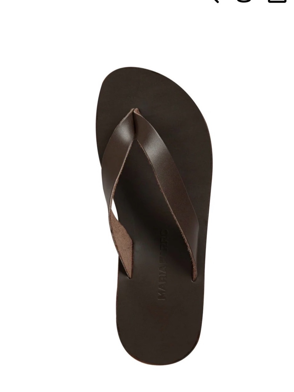 Maria Farro- Women’s Brown Leather Flip Flops